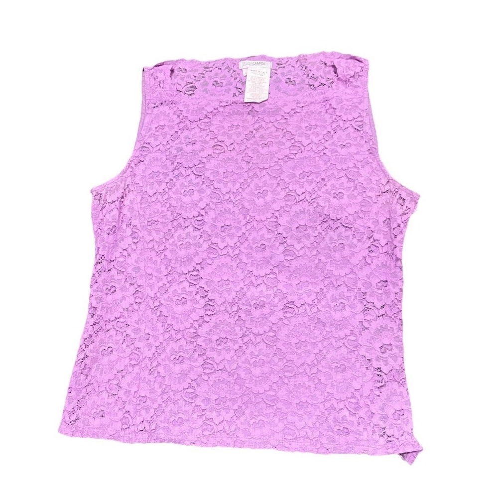 Nara Camicie Nara Concept‎ Sleeveless Violet Lace Top Size M Elegant Baby shower